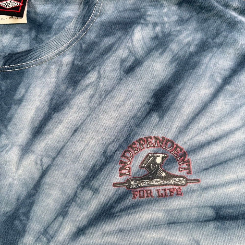 Independent Truck Co Tie Dye Skateboard T-Shirt Blue Vulture Graphic Men 2XL Tee - Picture 5 of 13